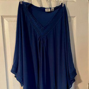 Cato plus sized woman's shawl blouse